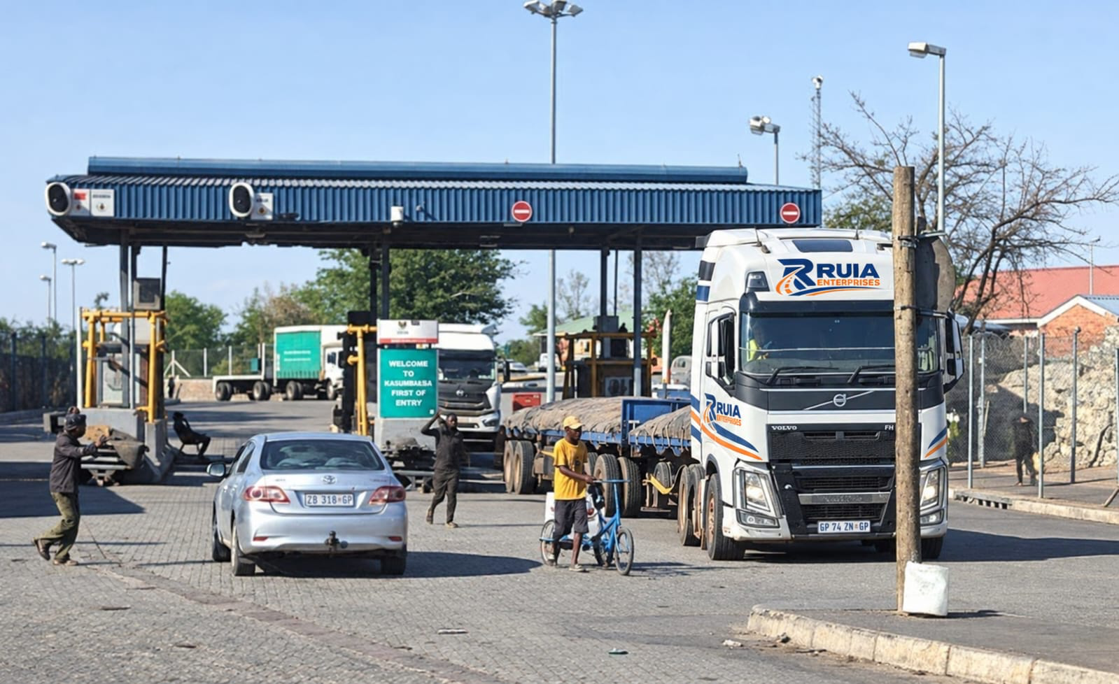RUIA ENTERPRISES cross-border freight trucks